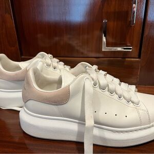 Alexander McQueen White and Beige Sneakers